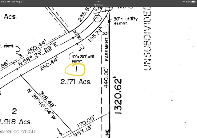 Photo 3 of Land for sale at 51580 Tordrillo Ln, Kenai, AK 99611 | MLS# 26-12909 | Listing updated on 2026-10-09