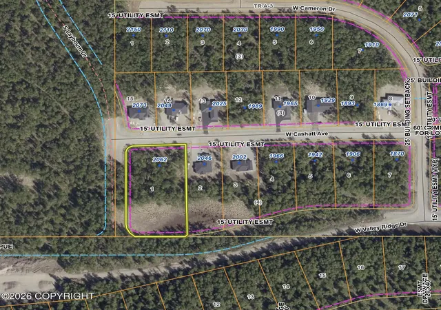 Photo 2 of Land for sale at 2062 W Cashatt Ave, Wasilla, AK 99654 | MLS# 26-12875 | Listing updated on 2026-10-08