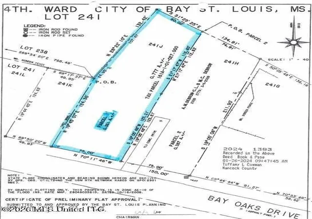 Photo 2 of Land for sale at 115 Bay Oaks Dr, Bay Saint Louis, MS 39520 | MLS# 4161925 | Listing updated on 2026-09-09