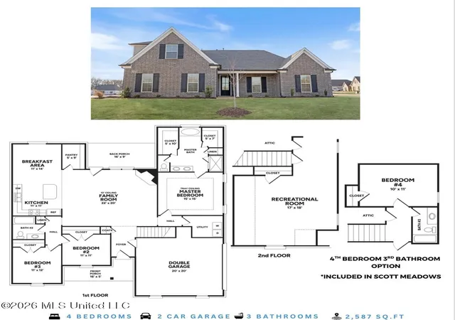 Photo 1 of Single family home for sale at 2122 Legacy Ln, Hernando, MS 38632 | MLS# 4162163 | Listing updated on 2026-10-22