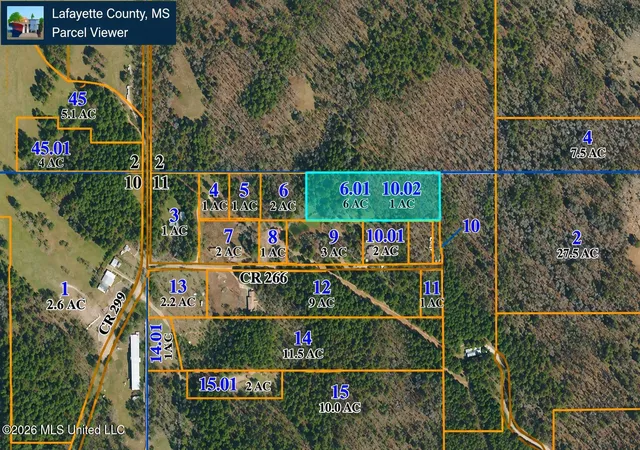 Photo 1 of Land for sale at 6 Ac County Rd 266, Oxford, MS 38655 | MLS# 4165488 | Listing updated on 2026-10-14