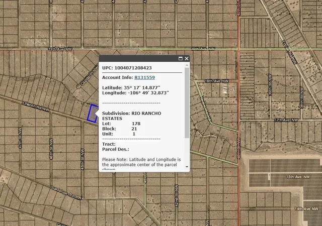 Land for sale at 00 Chacon Rd Nw, Albuquerque, NM 87104 | MLS# 1077674