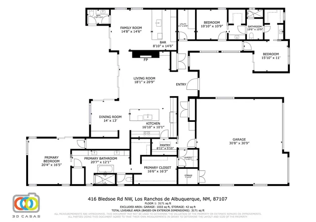 Photo 49 of Single family home for sale at 416 Bledsoe Rd Nw, Los Ranchos, NM 87107 | MLS# 1099461 | Listing updated on 2026-09-12