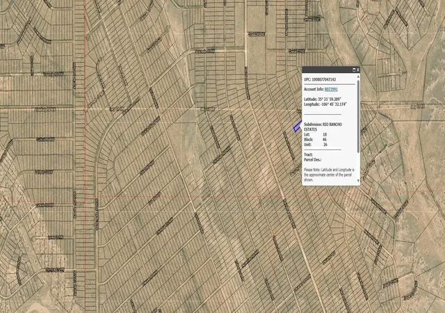 Photo 1 of Land for sale at Marble U26 B46 L18 Rd Ne #26, Rio Rancho, NM 87144 | MLS# 1110137 | Listing updated on 2026-08-31