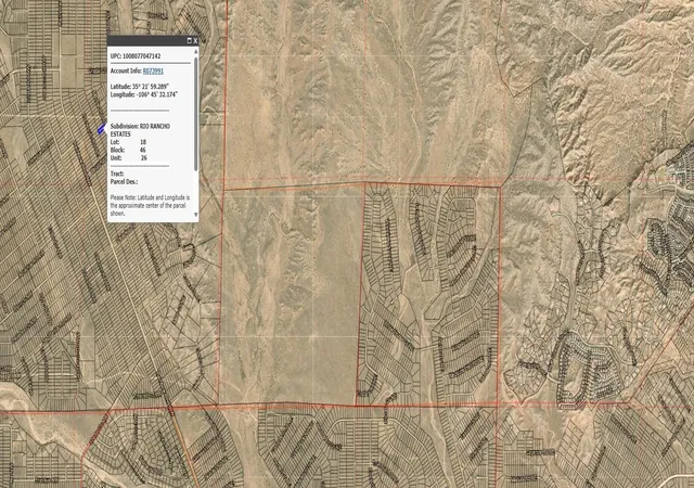 Photo 2 of Land for sale at Marble U26 B46 L18 Rd Ne #26, Rio Rancho, NM 87144 | MLS# 1110137 | Listing updated on 2026-08-31