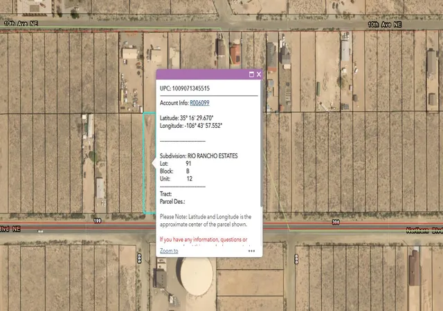 Photo 1 of Land for sale at E Rr Ests Unt12 Blk B Lot91, Rio Rancho, NM 87124 | MLS# 1110626 | Listing updated on 2026-09-09
