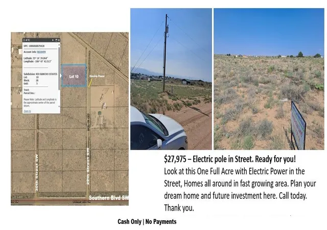 Photo 1 of Land for sale at Lot 8 29th Street Sw, Rio Rancho, NM 87124 | MLS# 1111101 | Listing updated on 2026-09-20