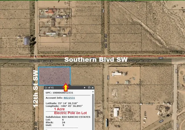 Photo 2 of Land for sale at Se Cor Southern & 12th St Sw Blvd, Rio Rancho, NM 87144 | MLS# 1111105 | Listing updated on 2026-09-19