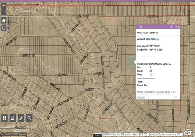 Photo 1 of Land for sale at Sub Rio Rancho Ests Lot 4, Rio Rancho, NM 87144 | MLS# 1111308 | Listing updated on 2026-09-21
