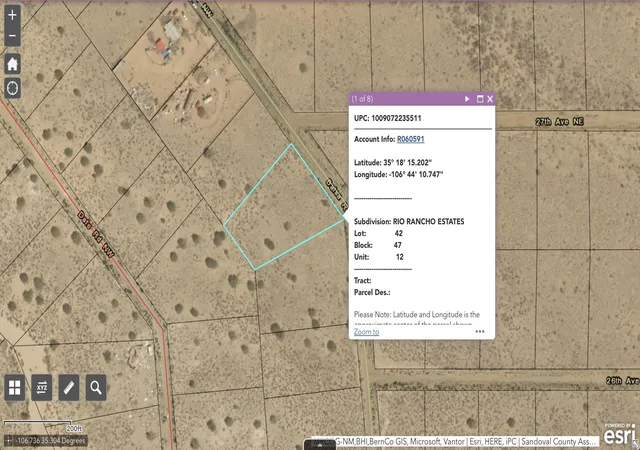 Photo 1 of Land for sale at Sub Rio Rancho Ests Lot 42, Rio Rancho, NM 87144 | MLS# 1111316 | Listing updated on 2026-09-21
