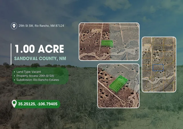 Photo 1 of Land for sale at 29th Blk:16 Lot:33 St Sw, Rio Rancho, NM 87124 | MLS# 1111379 | Listing updated on 2026-09-23