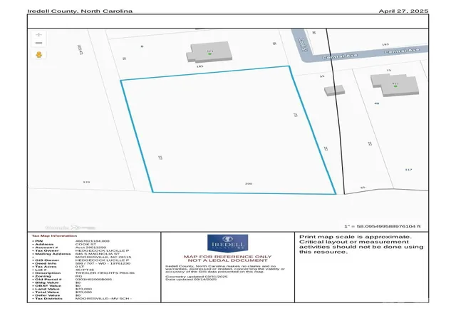 Photo 1 of Land for sale at Lot 45 Cook St #46+ PT46, Mooresville, NC 28115 | MLS# 4251804 | Listing updated on 2026-09-08