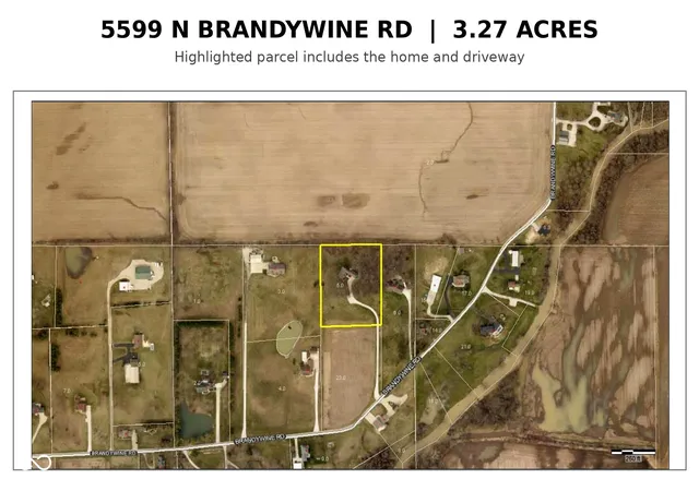 Photo 2 of Single family home for sale at 5599 N Brandywine Rd, Shelbyville, IN 46176 | MLS# 22102940 | Listing updated on 2026-09-29