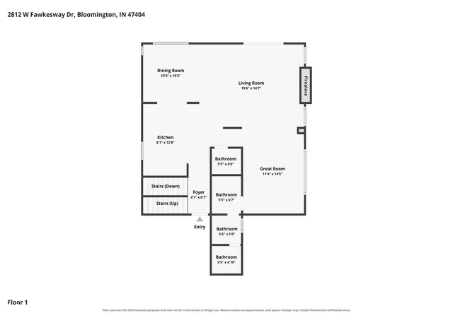 Photo 3 of Single family home for sale at 2812 W Fawkesway Dr, Bloomington, IN 47404 | MLS# 22122492 | Listing updated on 2026-10-06