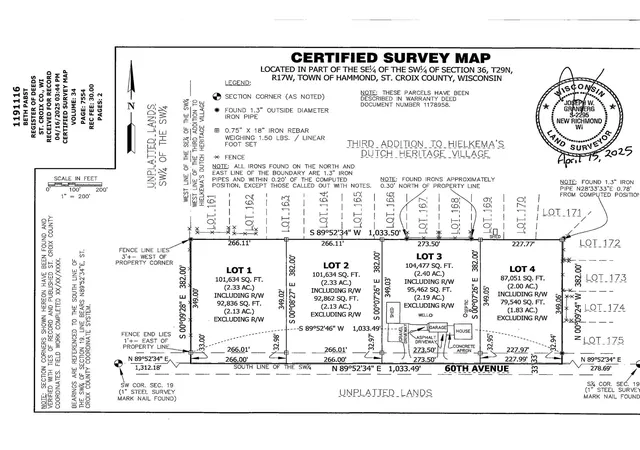 Photo 1 of Land for sale at Lot 3 60th Avenue, Baldwin, WI 54002 | MLS# 6671116 | Listing updated on 2026-09-10