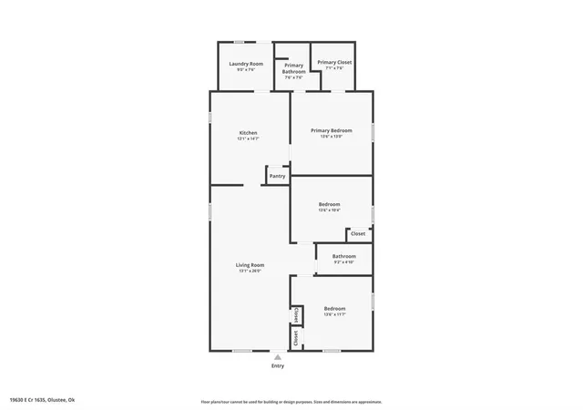 Photo 3 of Single family home for sale at 19630 E County Road 1635 Road, Olustee, OK 73560 | MLS# 1245698 | Listing updated on 2026-09-15