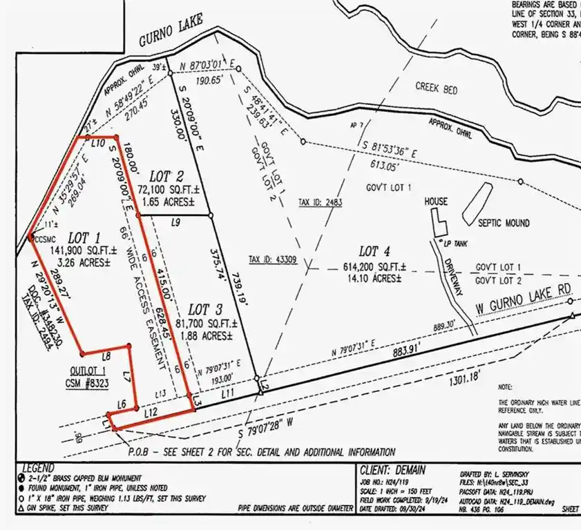 1st image of Lot 1 Gurno Lake Road Road, Hayward, WI 54843 | MLS# 1588353