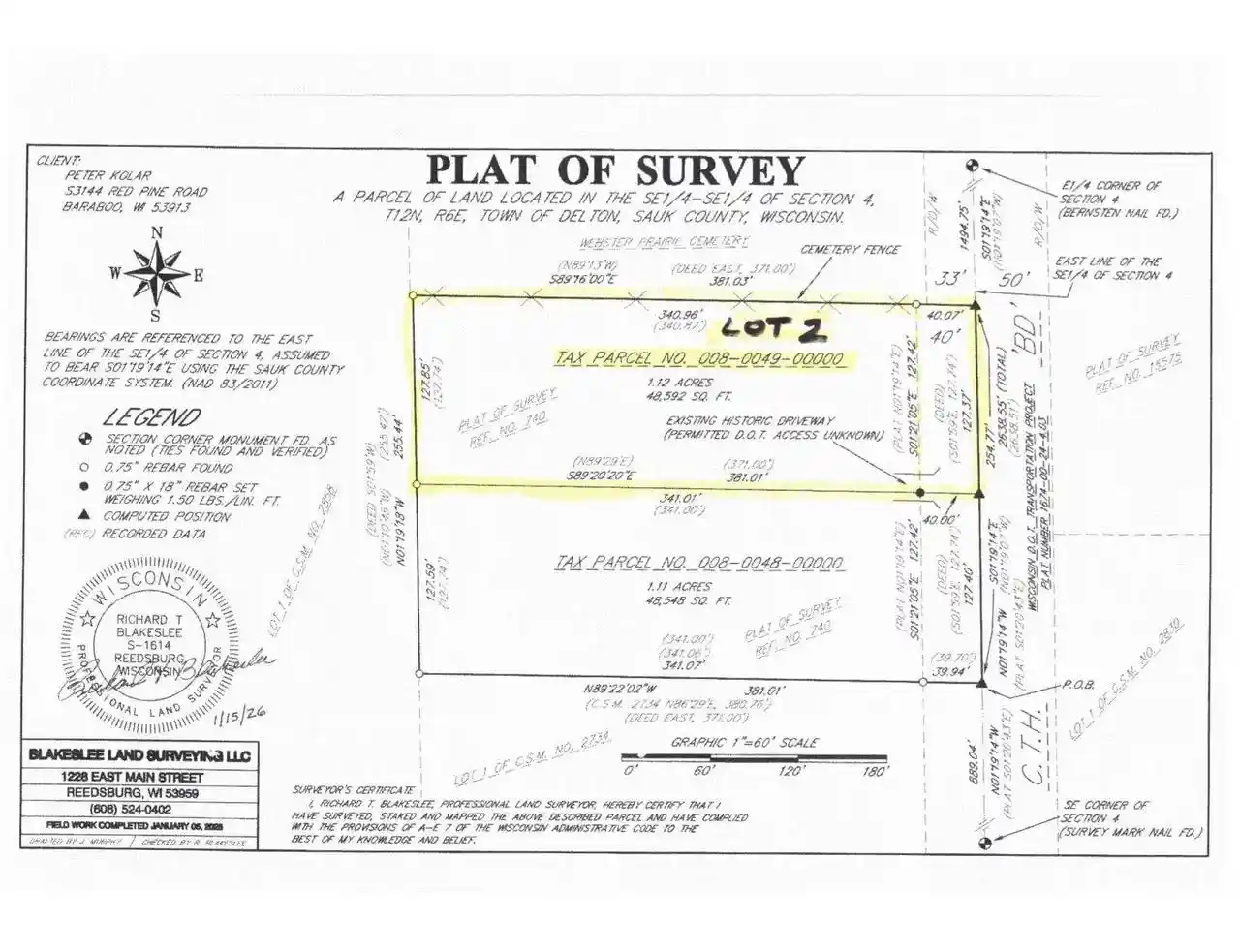 Photo 1 of Land for sale at 008 0049 00000 County Road Bd (lot 2), Baraboo, WI 53913 | MLS# 2026393 | Listing updated on 2026-08-17