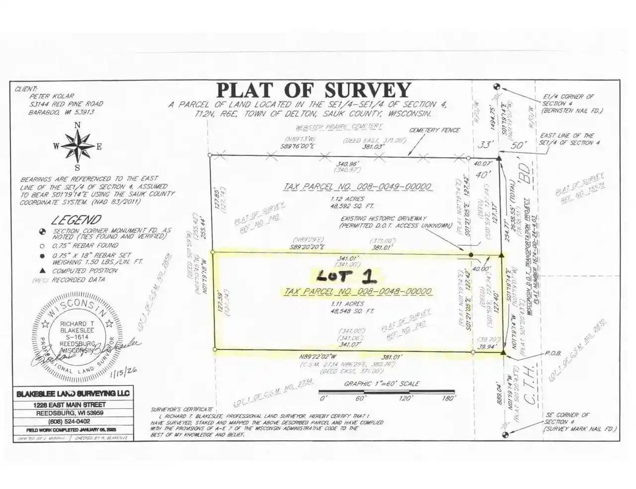 Photo 1 of Land for sale at 008 0048 00000 County Road Bd (lot 1), Baraboo, WI 53913 | MLS# 2026396 | Listing updated on 2026-08-17