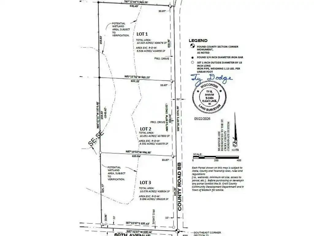 Photo 3 of Land for sale at Lot 1 County Road Bb, Woodville, WI 54028 | MLS# 7123752 | Listing updated on 2026-09-17