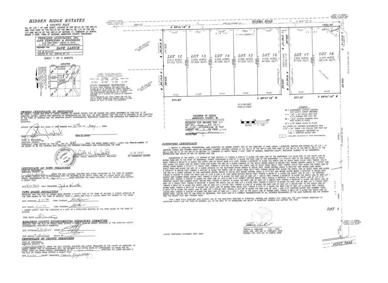 2nd image of Lot 18 Burma Road Road, Mosinee, WI 54455 | MLS# 22603976