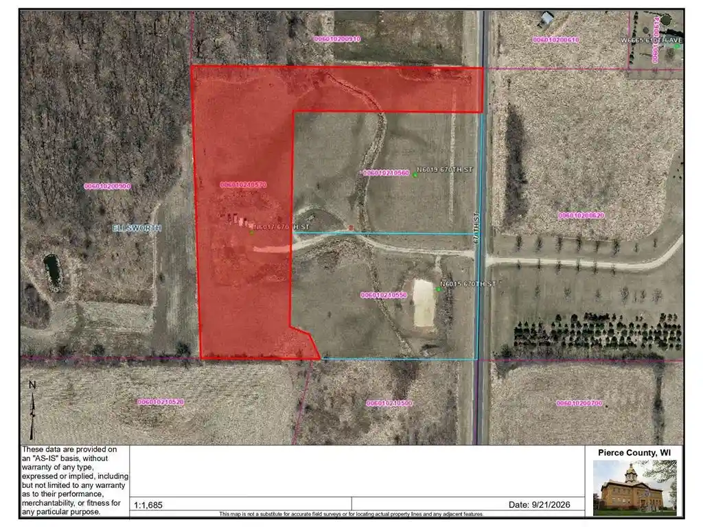 Photo 1 of Land for sale at N6017 670th Street, Ellsworth, WI 54011 | MLS# 7147720 | Listing updated on 2026-09-21