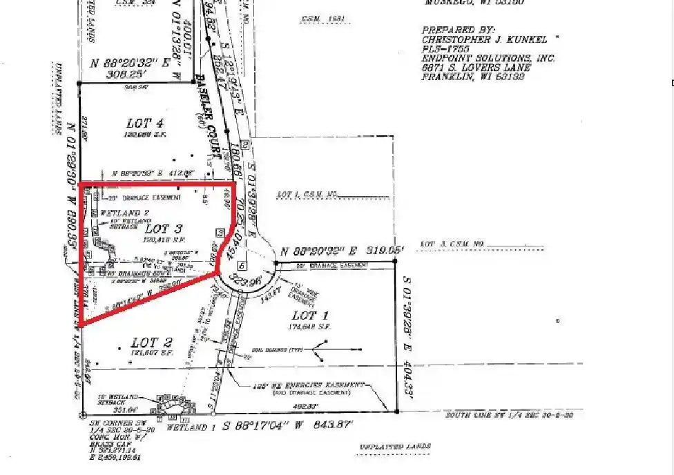 Land for sale at Lt3 Baseler Ct, Muskego, WI 53150 | MLS# 1983164