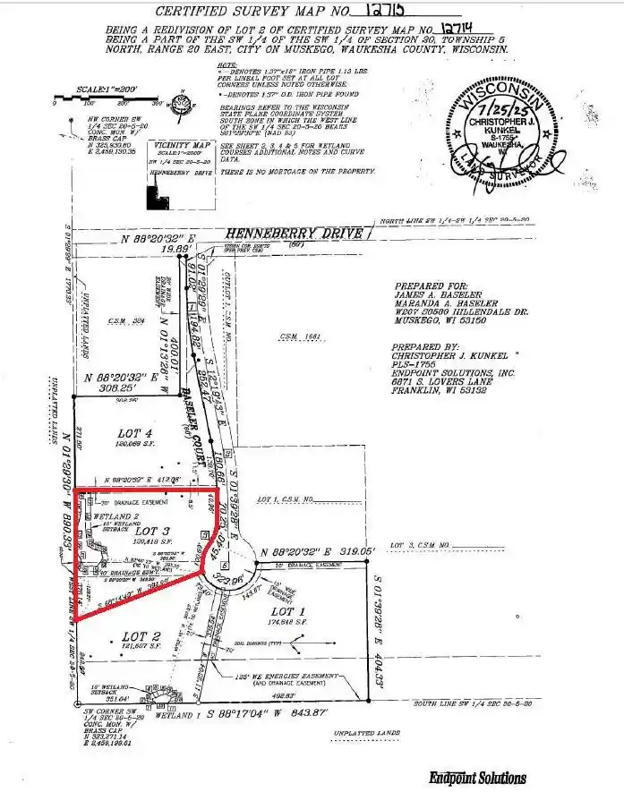 Photo 3 of Land for sale at Lt3 Baseler Ct, Muskego, WI 53150 | MLS# 1983164 | Listing updated on 2026-10-04