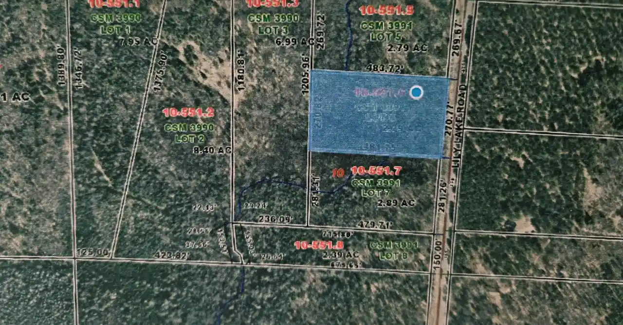 Land for sale at Lily Lake Rd, Dunbar, WI 54119 | MLS# 50334082