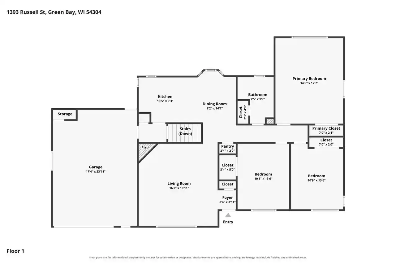 Photo 2 of Single family home for sale at 1393 Russell St, Green Bay, WI 54304 | MLS# 50334769 | Listing updated on 2026-10-22