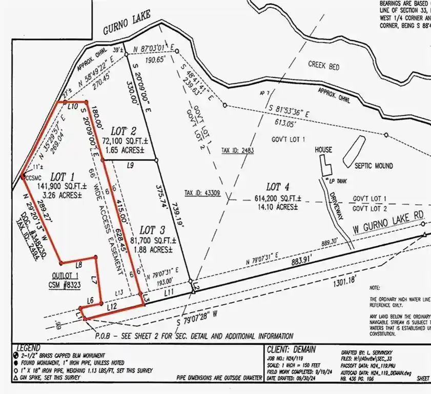 1st image of Lot 1 Gurno Lake Rd Rd, Hayward, WI 54843 | MLS# 6118259