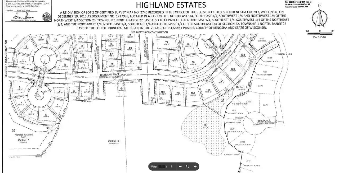 5th image of Lt103 Highland Pl Pl, Pleasant Prairie, WI 53158 | MLS# 1928755